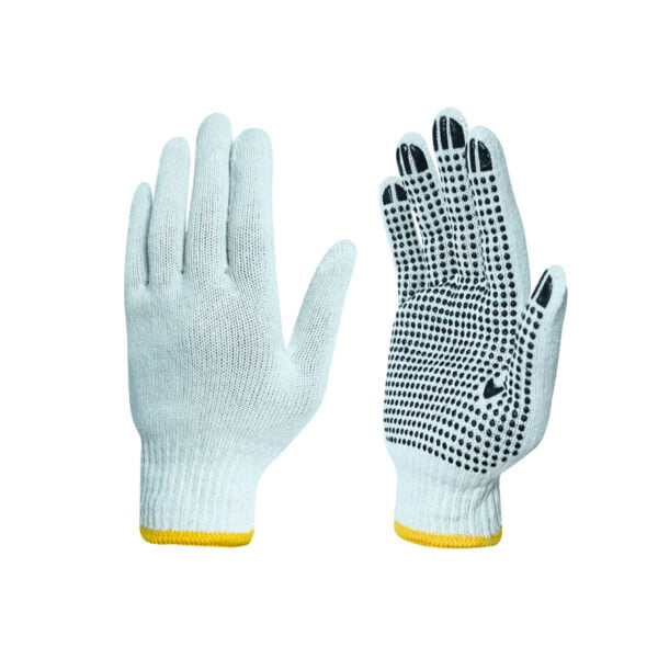 GLOVE PVC DOT WHITE