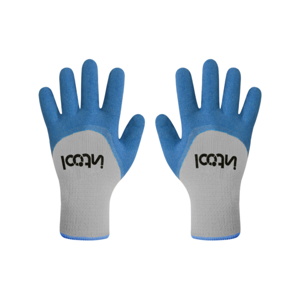 GLOVE 10G POLY/COTTON LINER , LATEX 3/4 COATED