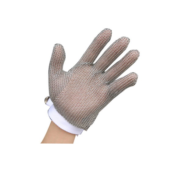 GLOVES FIVE FINGER WRIST WITH TEXTILE STRAP (STEEL)