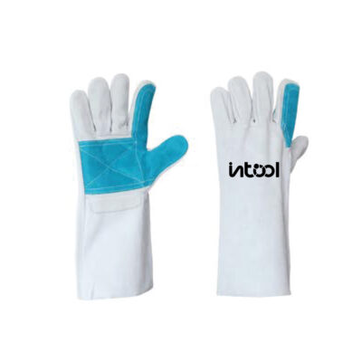 GUANTES 35CM SOLDADOR NATURAL 3TIPS LDP CON SERRAJE VERDE 35 CM