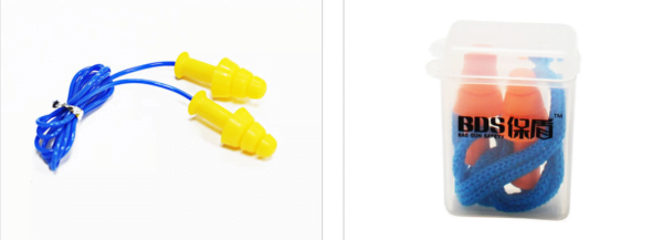 EARPLUG THREE LAYER SILICONE WITH CORD+PLASTIC E BOX EC-2062- C+clear E box GREEN+E box. - Image 2