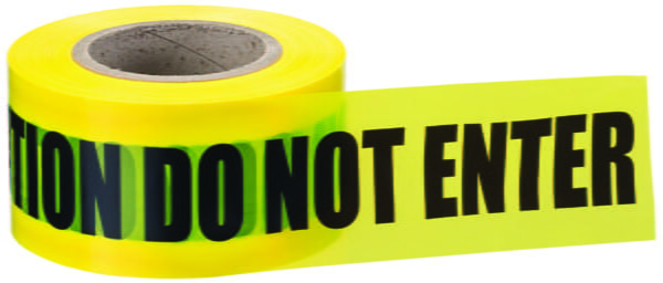 WARNING TAPE 4" 300 METERS 0.03 THICKNESS "CAUTION DO NOT ENTER"