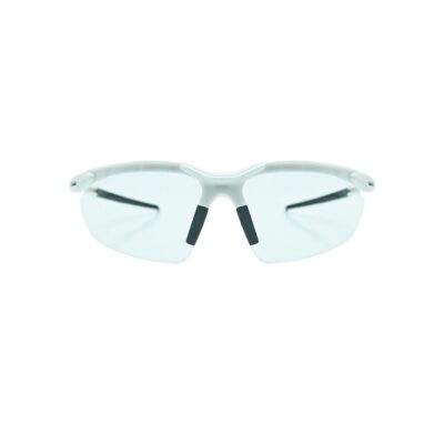 GLASSES ANTI-SCRATCH CLEAR LENS, WHITE FRAME 3020C