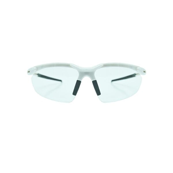 GLASSES ANTI-SCRATCH CLEAR LENS, WHITE FRAME 3020C