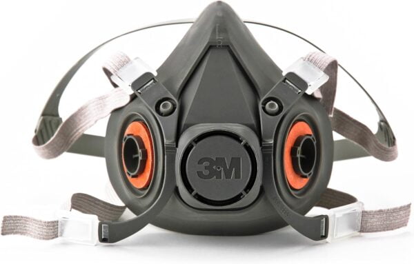 RESPIRATOR HALF FACE-PIECE REUSABLE.  Gray 3M 6200