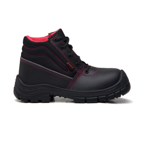 SAGA Safety Boot Operator Ref. 2041WE Female Black with Fuchsia