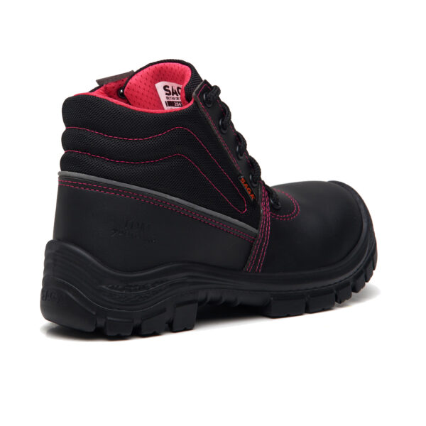 SAGA Safety Boot Operator Ref. 2041WE Female Black with Fuchsia - Image 4